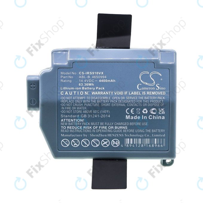 Baterija za iRobot Roomba S9, S9+, 4400mAh, Li-Ion, 14.4V, ABL-B, HQ