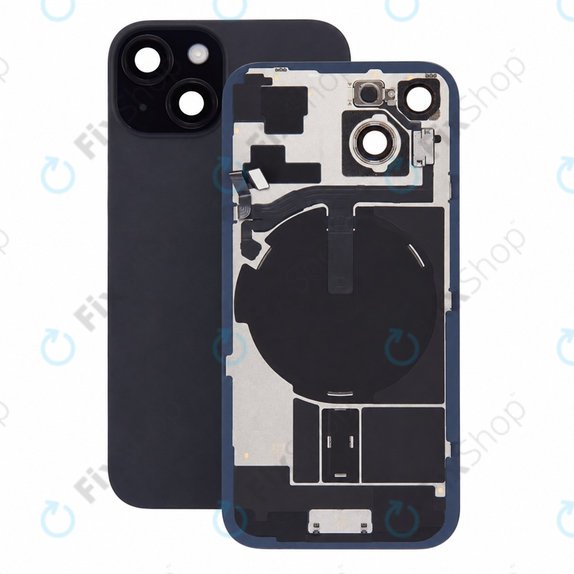 Steklo zadnjega ohišja za iPhone 15, Black, Pulled A
