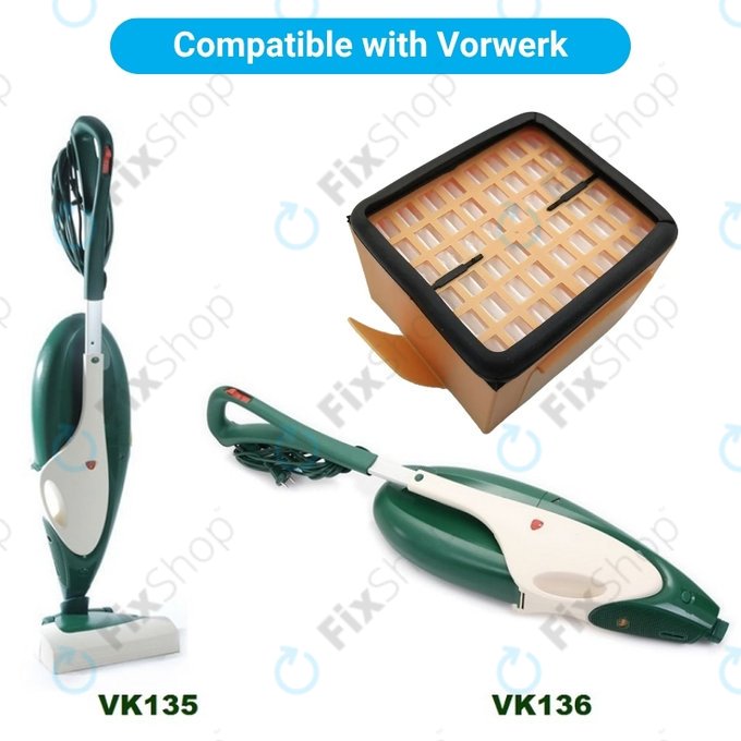 Filter za prah, 2 kos za Vorwerk Kobold VK135, VK136