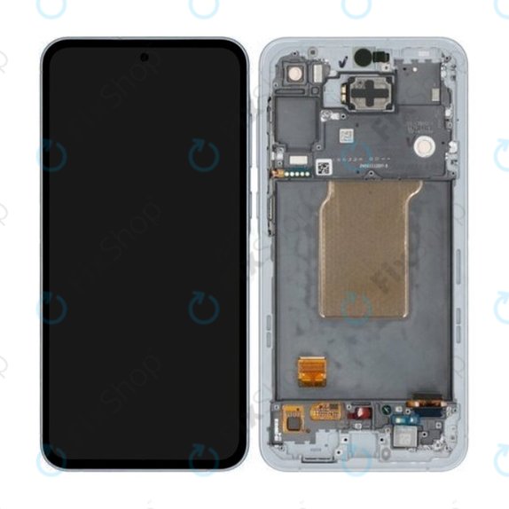 Samsung Galaxy A55 A556B - LCD zaslon + steklo na dotik + okvir (Awesome Iceblue) - GH82-34305B Genuine Service Pack