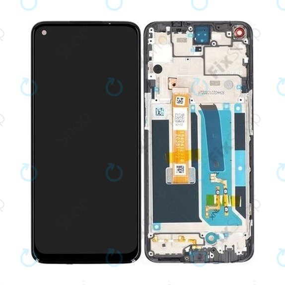 OnePlus Nord N10 5G - LCD zaslon + steklo na dotik + okvir (Midnight Ice) - 2011100239 Genuine Service Pack