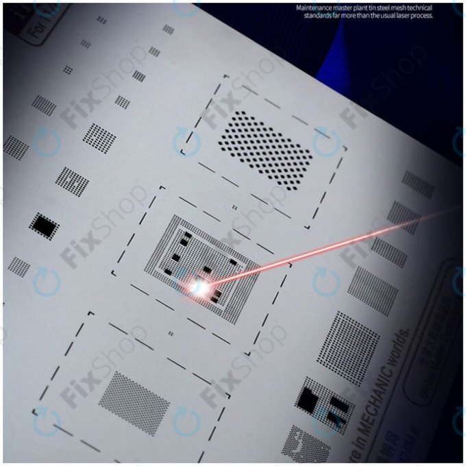 Mechanic iTin 12 - Jeklena predloga matične plošče za iPhone XR, XS, XS Max