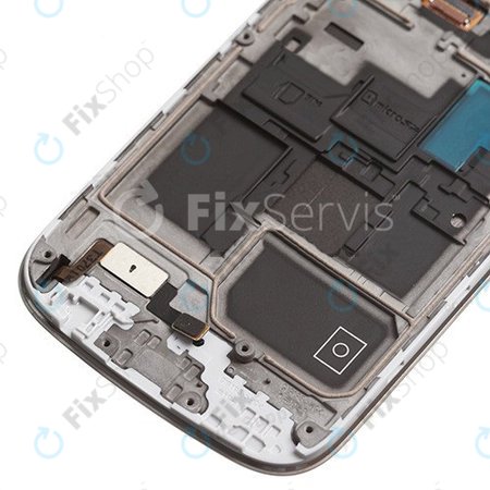 Samsung Galaxy S4 Mini i9195 - LCD zaslon + steklo na dotik + okvir (White Frost) - GH97-14766B Genuine Service Pack