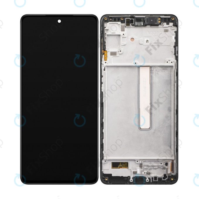 Samsung Galaxy M53 5G M536B - LCD zaslon + steklo na dotik + okvir (Black) OLED
