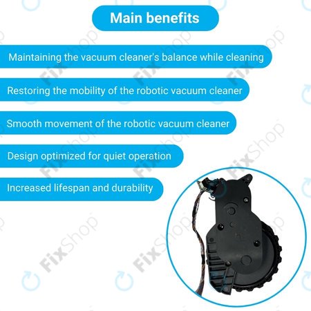 Xiaomi Roborock S5 Max, S6 Pure, S7 - kolo z Motorjem (Desno) (Črna)