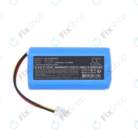 Baterija za Liectroux C30B, BLAUPUNKT BPK-VCBB1XB, Midea M4, 2600mAh, Li-ion, 14.4V, MD-C30B, HQ