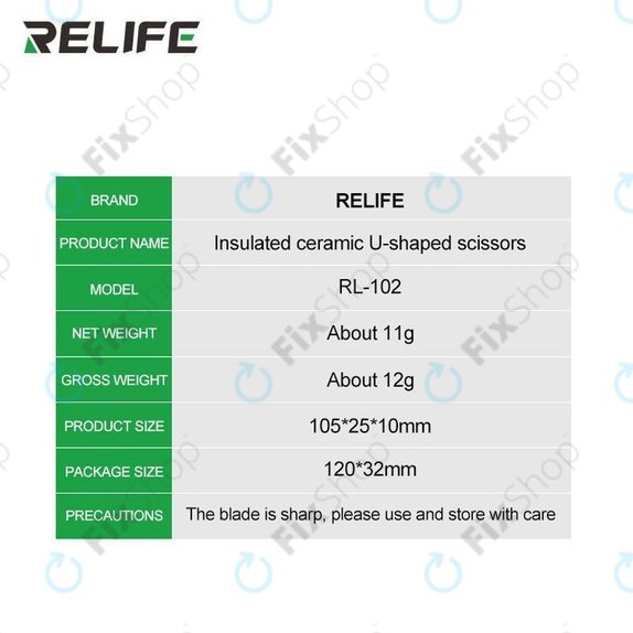 Relife RL-102 - Izolirane keramične škarje
