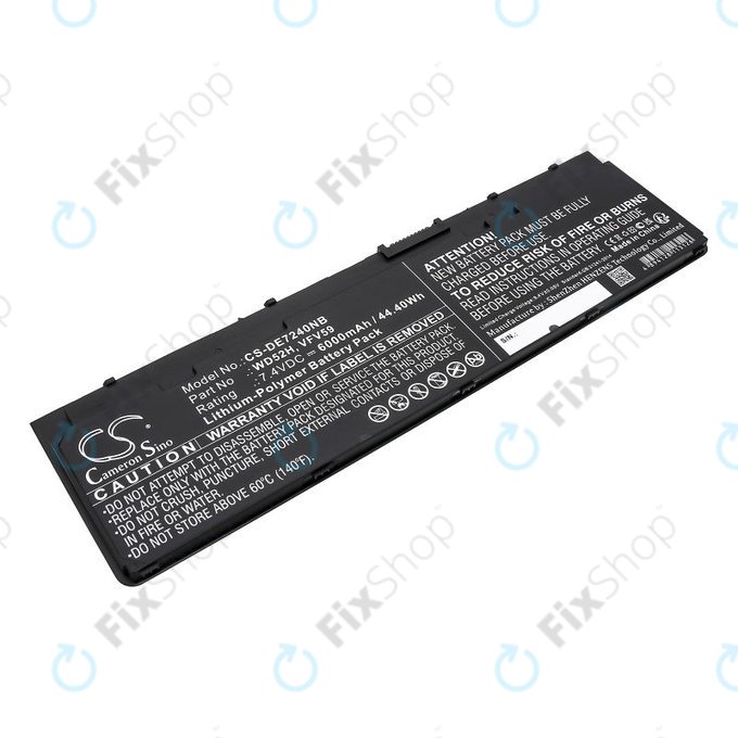 Baterija za Dell Latitude E7240, 7250, 12, 6000mAh, Li-Pol, 7.4V, VFV59, HQ