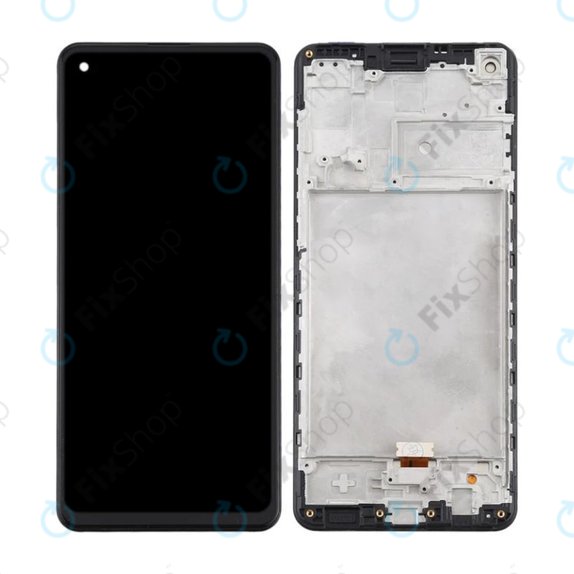 Samsung Galaxy A21s A217F - LCD zaslon + steklo na dotik + okvir (Black) TFT