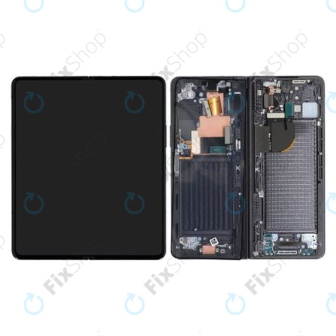 Samsung Galaxy Z Fold 5 F946B - LCD zaslon + steklo na dotik + okvir (Phantom Black) - GH82-31842A Genuine Service Pack