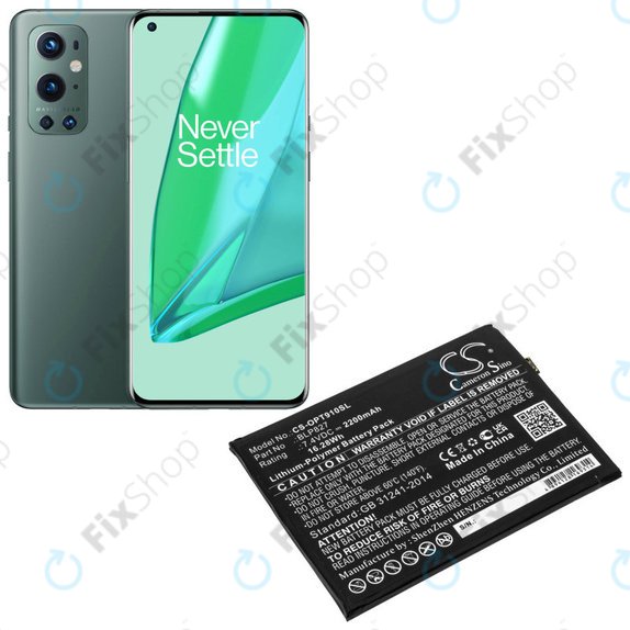 Baterija za OnePlus 9 Pro LE2121 LE2125, 2200mAh, Li-Pol, 7.4 V, BLP827, HQ