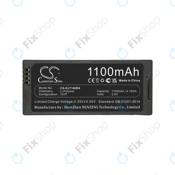 Baterija za DJI Tello, 1100mAh, Li-Pol, 3.8V, T01, HQ
