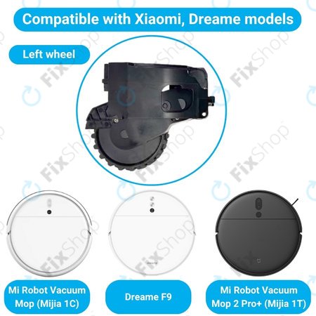 Xiaomi Dreame F9, Mi Robot Vacuum Mop (Mijia 1C), 2 Pro+ (Mijia 1T) - Kolo z Motorjem (Levo) (Črna)