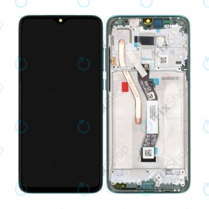 Xiaomi Redmi Note 8 Pro - LCD zaslon + steklo na dotik + okvir (Forest Green) - 56000400G700, 56000C00G700 Genuine Service Pack