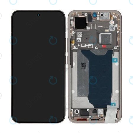 Zaslon za Xiaomi 15T Pro 5G, Mocha Gold, Steklo na dotik z okvirjem, 5600060O12U00, Genuine Service Pack