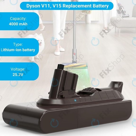 Dyson V11, V15 - Baterija SV15, SV18, 970938-01 Li-Ion 25.2V 4000mAh HQ