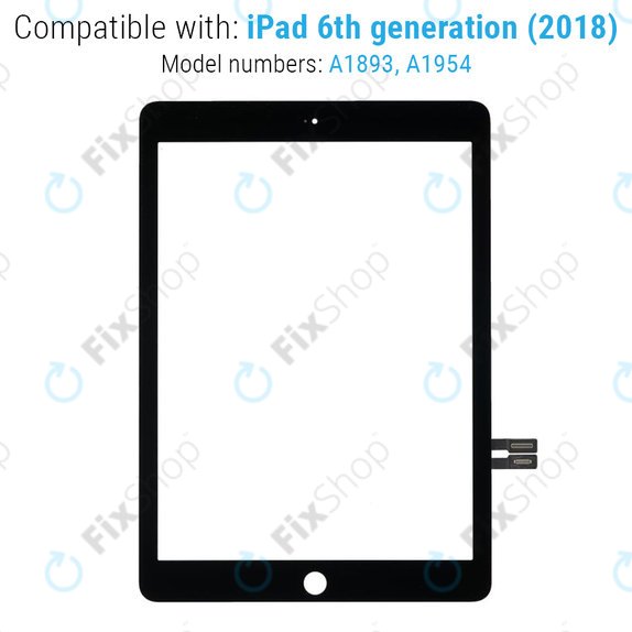 Steklo na dotik za iPad (6th Gen 2018), Black