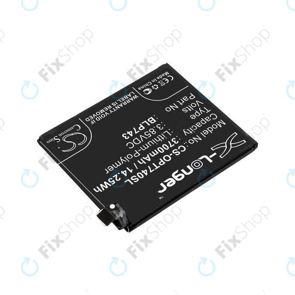 Baterija za OnePlus 7T, 3700mAh, Li-Pol, 3.85 V, BLP743, HQ