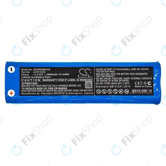 Philips SmartPro Active - Baterija 4ICR19/65 Li-Ion 14.4V 2600mAh HQ