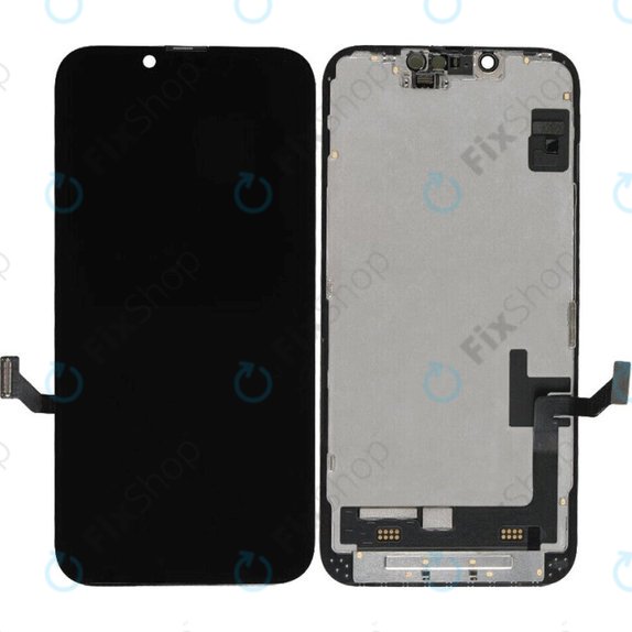 Zaslon Soft OLED za iPhone 14, Steklo na dotik z okvirjem, FixPremium