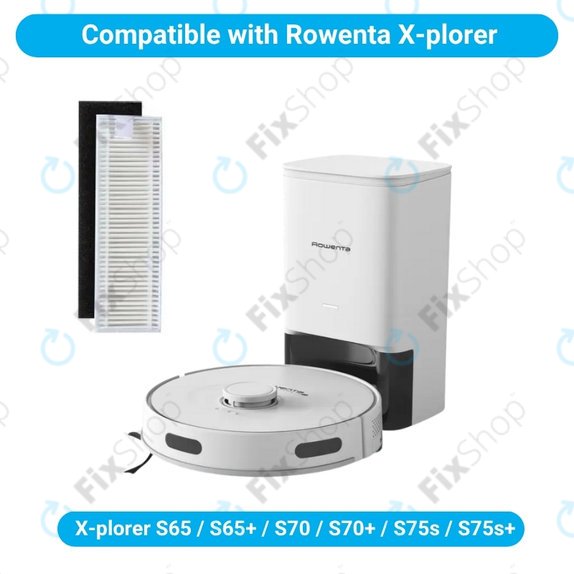 HEPA filter, 2 kos za Rowenta X-plorer S65, S65+, S70, S70+, S75s, S75s+