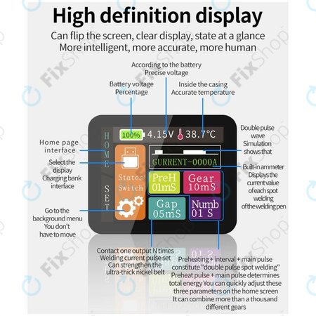 Docreate SW - Prenosni baterijski točkovni varilec z zaslonom (5000mAh)