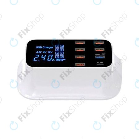 Asometech Model E - servisna polnilna postaja USB z USB 3.0 in USB-C