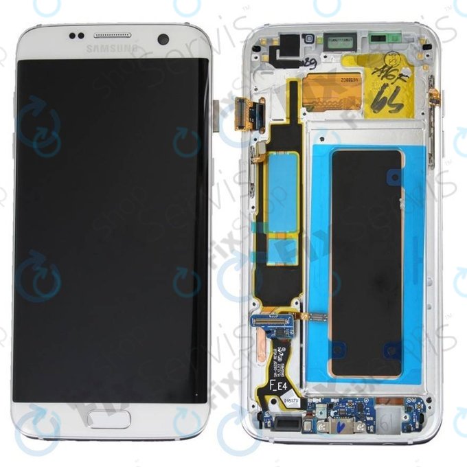 Samsung Galaxy S7 Edge G935F - LCD zaslon + steklo na dotik + okvir (Gold) - GH97-18533C, GH97-18594C, GH97-18767C Genuine Service Pack