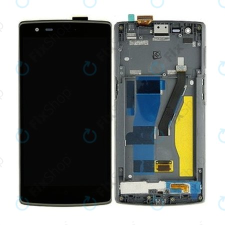 OnePlus One - LCD zaslon + steklo na dotik + okvir (Black) TFT