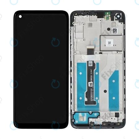 Motorola Moto G8 XT2045 - LCD zaslon + steklo na dotik + okvir (Black) - 5D68C16383 Genuine Service Pack