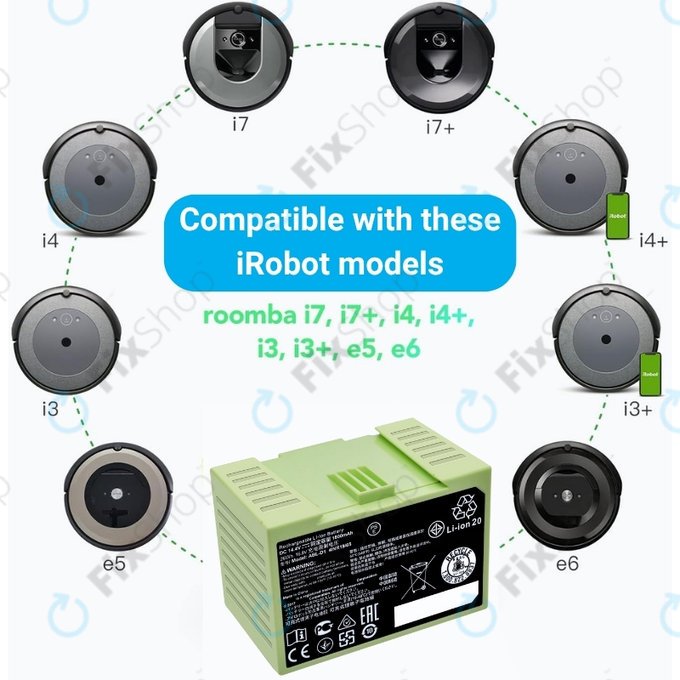 iRobot Roomba e-series, i-series - Baterija ABL-D1, 4624864, ABL-D2 Li-Ion 14.4V 3000mAh