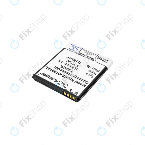 Baterija za Alcatel One Touch 997, X Pop, TCL S710, S800, 1950mAh, Li-Ion, 3.7V, TLiB5AF, HQ