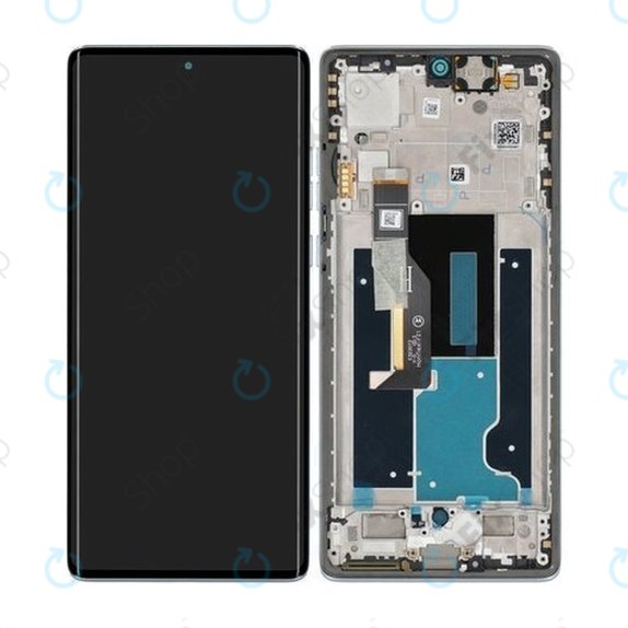 Motorola Edge 50 Fusion - LCD zaslon + steklo na dotik + okvir (Marshmallow Blue) - 5D68C24359 Genuine Service Pack