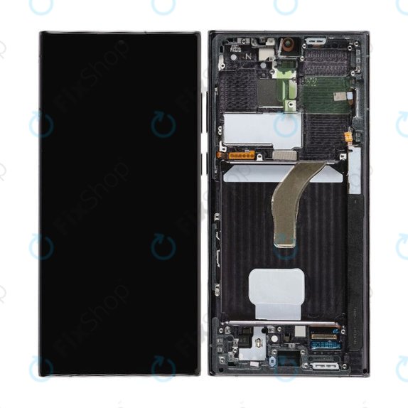 Samsung Galaxy S22 Ultra S908B - LCD zaslon + steklo na dotik + okvir (Phantom Black) TFT