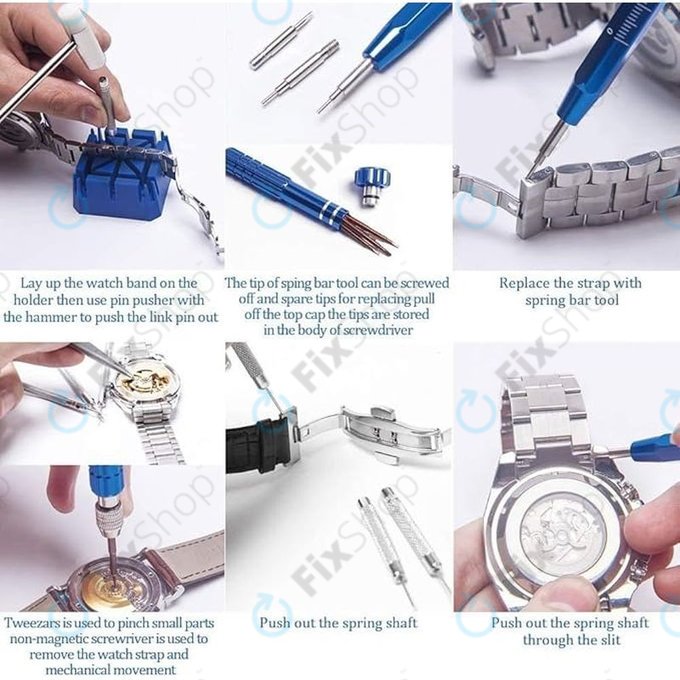 Komplet urarskih orodij za popravilo ur - 185 kos