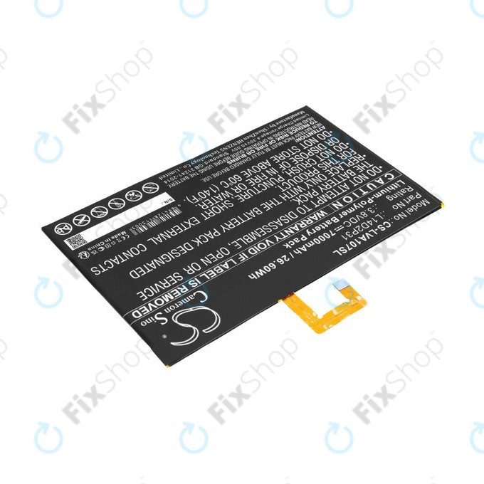 Baterija za Lenovo Tab 2, Lenovo Tab 4, Lenovo TB2, 7000mAh, Li-Pol, 3.8V, L14D2P31, HQ