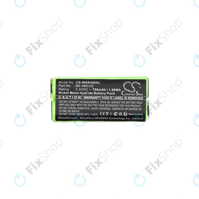 Baterija za Waterpik 900 Sonic Toothbrush, Sensonic Plus Sr-3000, 700mAh, Ni-MH, 2.4V, BK-4MCCE, HQ