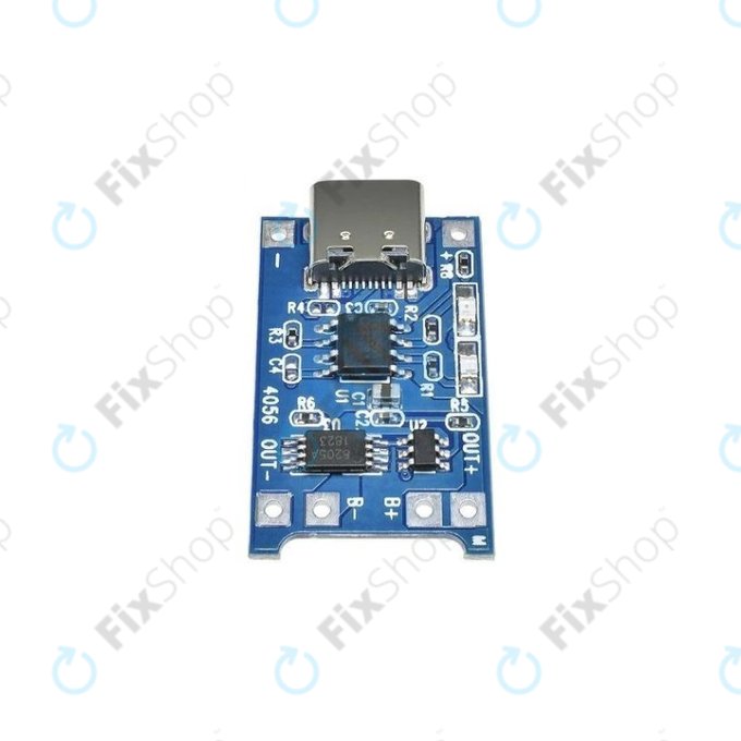 Polnilni modul TP4056 za 18650 Li-ion baterijo, USB-C, 1 A