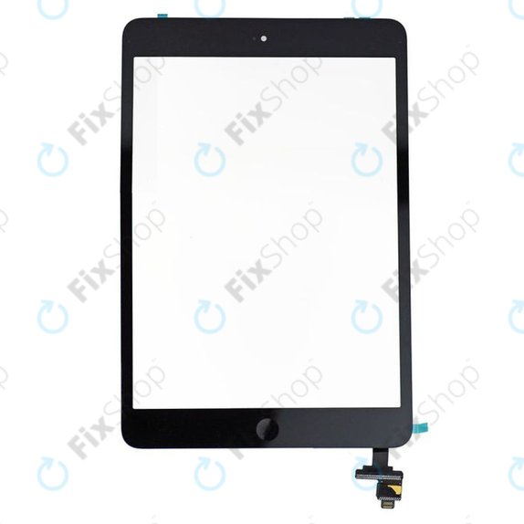 Steklo na dotik s priključkom IC za iPad Mini, Mini 2, Black