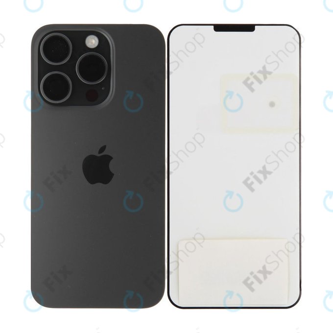 Steklo zadnjega ohišja za iPhone 15 Pro | Black Titanium | 661-35700 | Genuine Apple