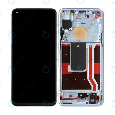 OnePlus 8T - LCD zaslon + steklo na dotik + okvir (Black) TFT