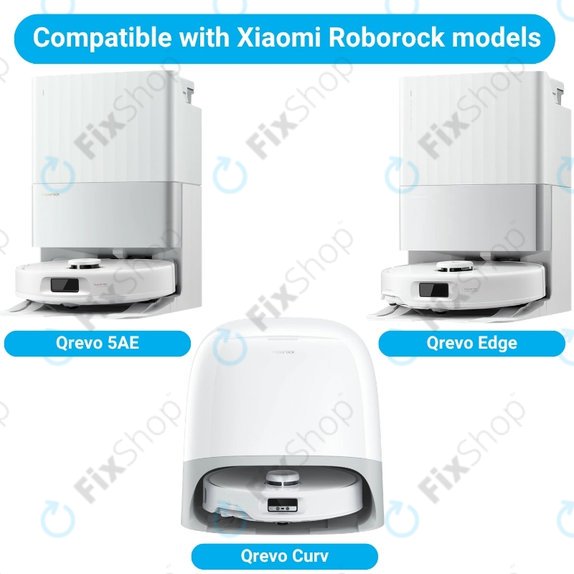 Komplet nadomestnih delov za Xiaomi Roborock Qrevo, Qrevo Curv, Qrevo Edge, Qrevo 5AE (1x Glavna krtača, 2x Filter, 2x Stranska krtača, 4x Krpa za brisanje, 2x Vrečka za prah)