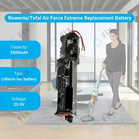 Rowenta Air Force Extreme RH-series, Tefal TY-series - Baterija RS-RH5274 Li-Ion 25.9V 2500mAh HQ