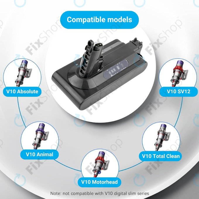 Dyson V10 - Baterija 969352-02, SV12, 206340 Li-Ion 25.2V 2500mAh HQ