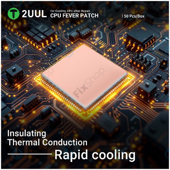 Termična podloga za CPU, hlajenje, 2UUL SC09, 17x15x1.5mm