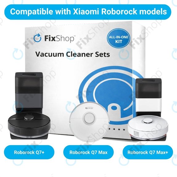 Komplet nadomestnih delov za Xiaomi Roborock Q7+, Q7 Max, Q7 Max+ (2x Glavna krtača, 4x Filter, 4x Stranska krtača – bela)