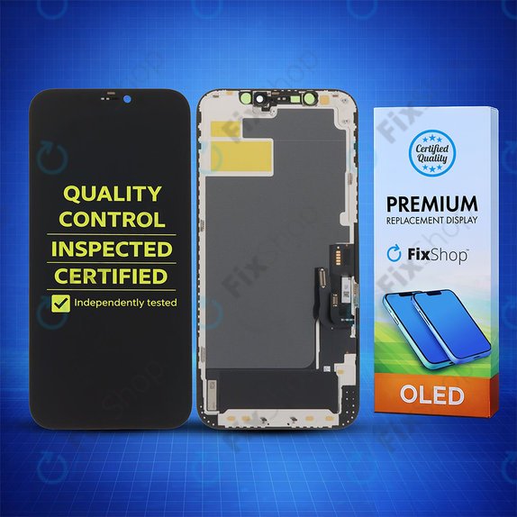 Zaslon Soft OLED za iPhone 12, 12 Pro, Steklo na dotik z okvirjem, DIAGNOSTIC