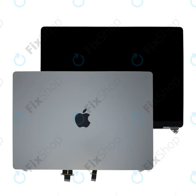LCD zaslon za MacBook Pro 16" A3403 (2024), s sprednjim steklom in pokrovom, Nano-Texture, Silver, 661-42324, Genuine Apple