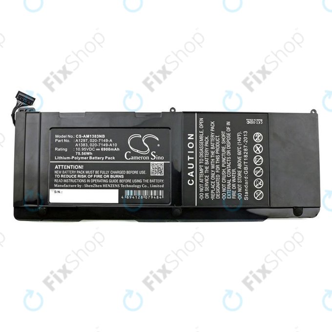 Apple MacBook Pro 17" A1297 (Mid 2010 - Late 2011) - Baterija A1383 6900mAh HQ