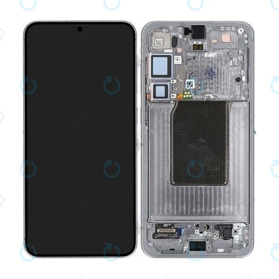 Samsung Galaxy S25 Plus - LCD zaslon + steklo na dotik + okvir (Silver Shadow) OLED